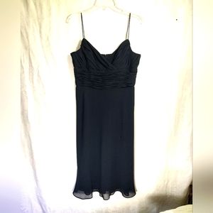 Jones Wear Dresses black spaghetti strap midi dress   women's 12  #699